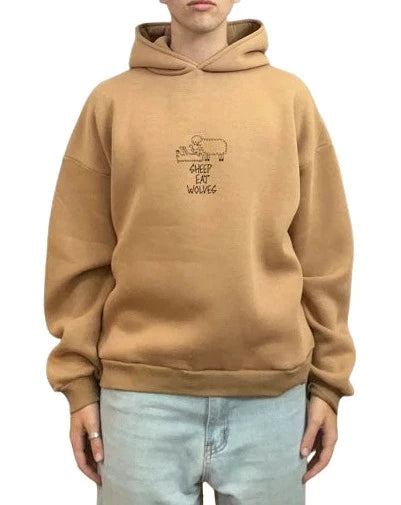 “SHEEP” hoodie - MARRONE