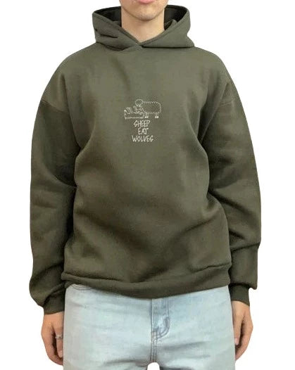 "SHEEP" hoodie - VERDE MILITARE